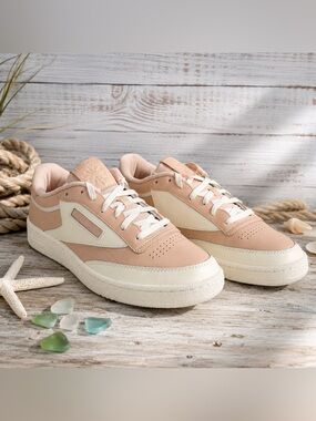 Reebok Club C 85 Tennis Sneakers Pink White Leather NWOB Men’s 12